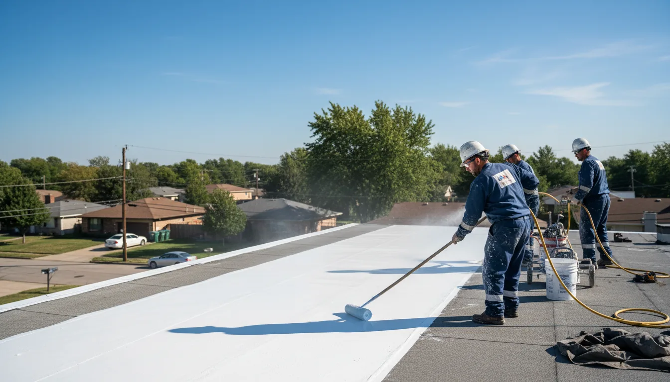Commercial roof coating in Olmito, TX near me